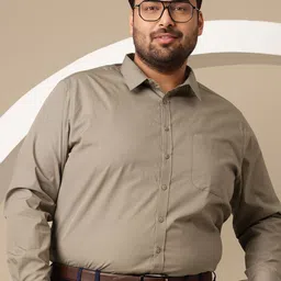 Sztori Men Plus Size Comfort Solid Pure Cotton Casual Shirt-image-38