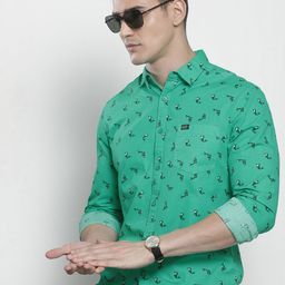 The Indian Garage Co Men Slim Fit Opaque Printed Casual Shirt-image-57
