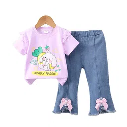 StyleCast x Revolte Girls Printed Round Neck T-shirt With Trousers-picture-46