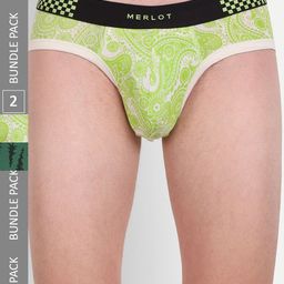 MERLOT Men Pack Of 2 Printed Bamboo Cotton Anti-Bacterial Briefs-57