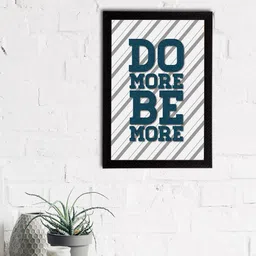 eCraftIndia White & Blue Motivational Quote Satin Matt Textured UV Art Painting-image-62