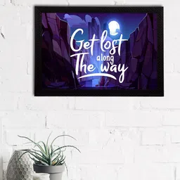 eCraftIndia Blue & Black Motivational Quote Satin Matt Textured UV Art Paintings-image-7