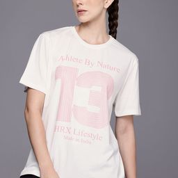 HRX by Hrithik Roshan Lifestyle Typography Printed Oversized Pure Cotton T-shirt-picture-47