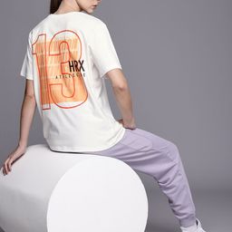 HRX by Hrithik Roshan Women Graphic Printed Oversized T-shirt-image-122