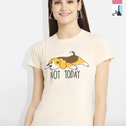 Fabflee Women Multicoloured 3 Printed V-Neck Applique T-shirt-image-90