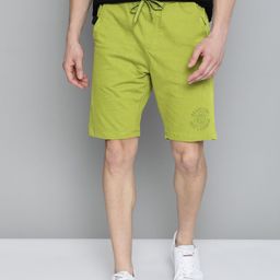 Mast & Harbour Men Olive Green Solid Pure Cotton Regular Shorts-image-36