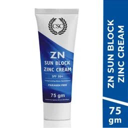 CSC ZN Sunblock White Zinc Oxide SPF50+ Broad Spectrum Sunscreen for Cricketers - 75g-32