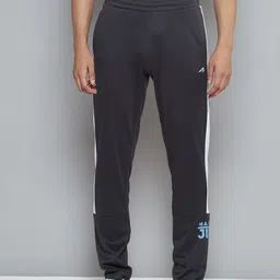 Alcis Men Charcoal Grey Typography Print Slim Fit Running Track Pants-image-78