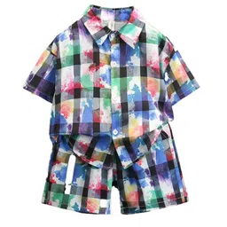 StyleCast x Revolte Boys Printed Pure Cotton Shirt with Shorts-image-36