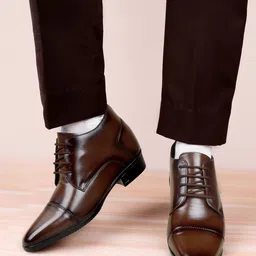 Bxxy Men 9 Cm Elevator Hidden Height Increasing Faux Leather Formal Derby Lace-up Shoes.-61