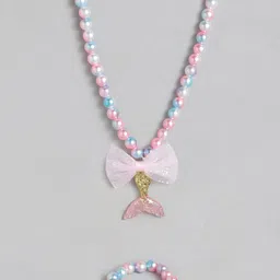 EL REGALO Girls Pink  Blue Beaded Mermaid Jewellery Set-image-95