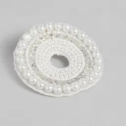 Peora Women Gold-Plated Beaded Circular Studs Earrings image 3