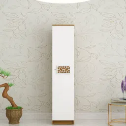 sivom Echo 1 Door Wardrobe in Lyon Teak & White Colour-picture-2