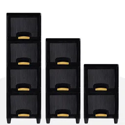RUBOXA Black & Brown Textured 9 Units Multi-Utility Organiser-54