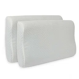 SLEEPSIA Cervical Contour Memory Foam Pillow- Gel Pillow With Washable Cover -Regular- Pack Of 2-picture-38
