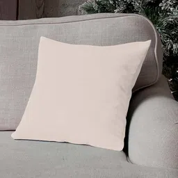 CASABLEU Cream-Coloured Set of 2 Velvet Square Cushion Covers image 2