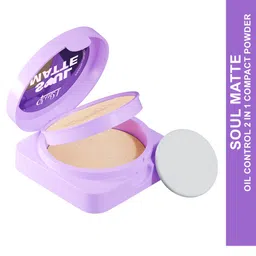 GLAM21 Soul Matte Oil Control 2-In-1 Compact Powder with Hyaluronic Acid - Silk Ivory 01-9