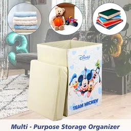 Kuber Industries Pack of 2 Disney Toy Storage Box with Lid & Handles image 5