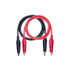 Testing lead wire pair with Crocodile Clips (Red+Black)-1Meter image 1