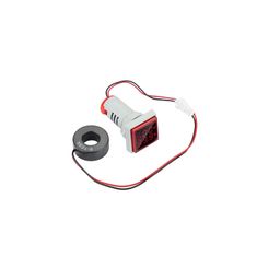 Red AC50-500V 0-100A 22mm AD16-22FVA Square Cover LED Voltage/Current Dual Display Indicator with Transformer image 1