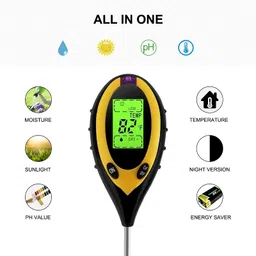 4 in 1 Soil PH Meter Soil Tester PH Moisture Meter Temperature Sunlight Measurement Analysis Acidity Alkali（Without Battery） image 5