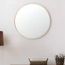 Home Centre Reflection Metal Framed Round Wall Mirror-3