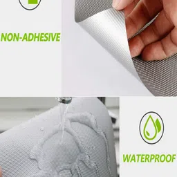 DREAM WEAVERZ Grey Textured Water Resistant Anti-Slip Drawers & Shelf Liner Roll image 2