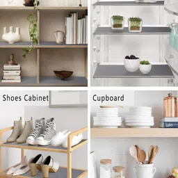 DREAM WEAVERZ Grey Textured Water Resistant Anti-Slip Drawers & Shelf Liner Roll image 4