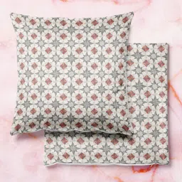 ArtzFolio Multicoloured Set of 2 Velvet Square Cushion Covers-7