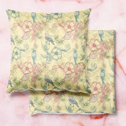 ArtzFolio Multicoloured Set of 2 Velvet Square Cushion Covers-53