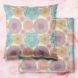 ArtzFolio Multicoloured Set of 2 Velvet Square Cushion Covers-image-77