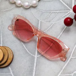 Ted Smith Women Pink Lens & Pink Cateye Sunglasses with UV Protected Lens-10