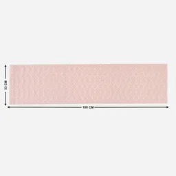 Home Centre Pink Geometric Textured Rectangular Table Runner image 4