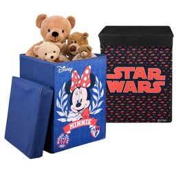 Kuber Industries Pack of 2 Disney Storage Box with Lid & Handles-17