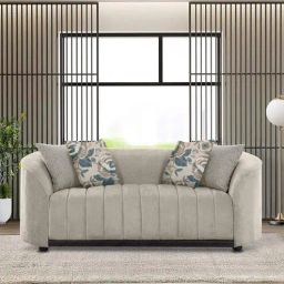 casacraft from pepperfry Mystic Boucle Fabric 2 Seater Sofa in Sandy Brown Colour-picture-3
