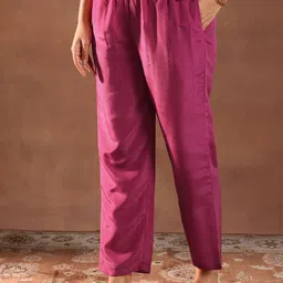 Libas Women Bandhani Printed Regular Sequinned Kurta with Trousers & With Dupatta image 3