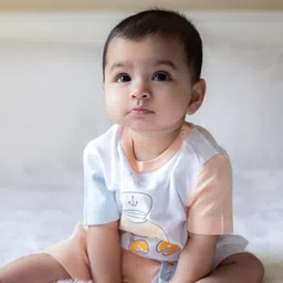 Nap Chief Kids Graphic Printed Pure Cotton T-shirt with Shorts-picture-16