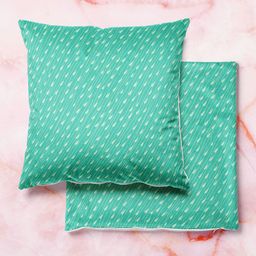 ArtzFolio Multicoloured Set of 2 Velvet Square Cushion Covers-14