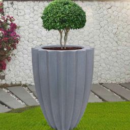 nora Big Star Grey Polyethylene Floor Planter-picture-15