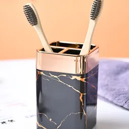 MARKET99 Black Striped Marble Tooth Brush Holder-28