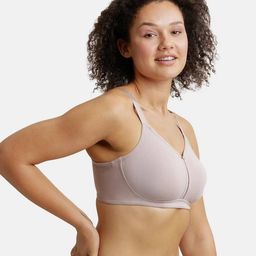 jockey ES27 Wirefree Non Padded Cotton Elastane Full Coverage Plus Size Bra with Broad Wings image 2
