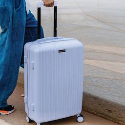 nasher miles Striped Trolley Bag with Number Lock image 3