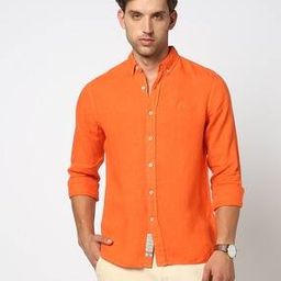 Tailored Fit Linen Shirt-image-6