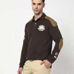 Solid Cotton Slim Fit Polo T-Shirt with Suede Finish-image-16