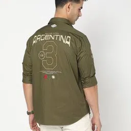 Men Graphic Print Tailored Fit Cotton Shirt-image-28