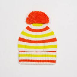 Striped Beanie with Pom-Pom-image-13