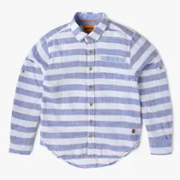 Boys Relaxed Fit Striped Shirt-image-5