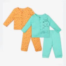 Pack of 2 Printed Organic Cotton Co-Ord Sets-image-5