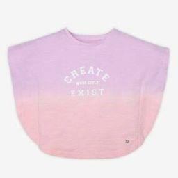 Girls Typographic Print Poncho Style T-Shirt-image-6