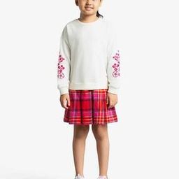ed-a-mamma Girls Sweatshirt Dress with Embroidered Sleeves-picture-29